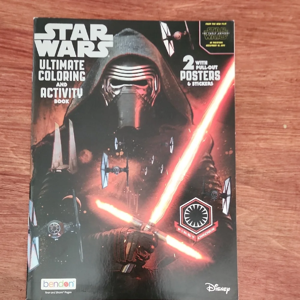 Disney Star Wars Coloring Book with Red and Black Design